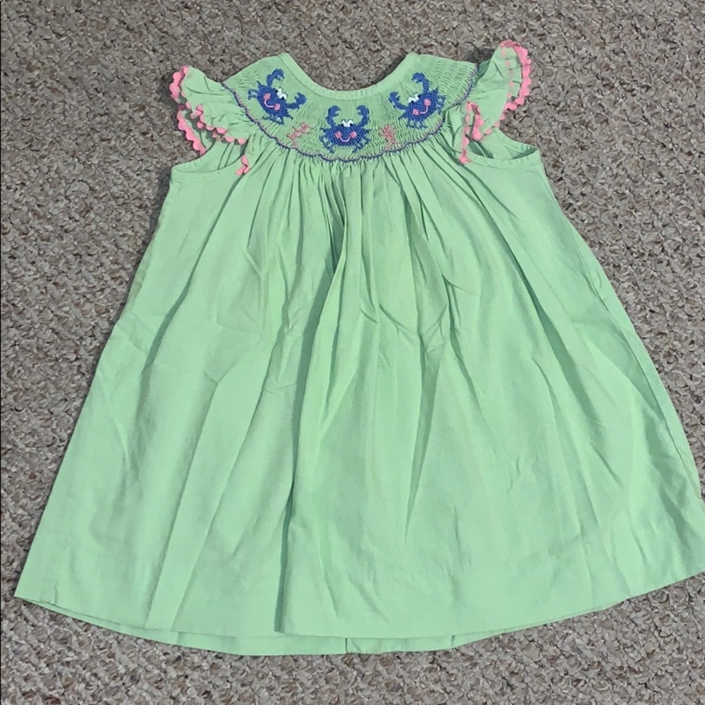 12 Month Smocked Crab Dress